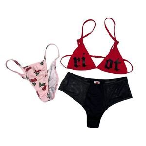 RIOT MIDNIGHT BALLERINA ROMA COSTUME Rave Festival Mix Match Bikini Pieces Sz S